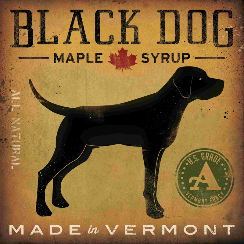 «Black Dog at Show» par Ryan Fowler - reproduction d'art sur toile tendue, L 12 po x H 12 po