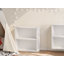 Étagère de rangement à 2 niveaux pour bibliothèque, bibliothèque ouverte de 23,7 po, unité de rangement pour bibliothèque au sol, rétro-920324256-949222640
