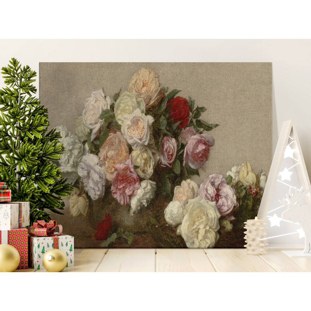 Vintage Rose Bouquet Pettway | Classic Floral Still Life Painting Print for Elegant Home Decor