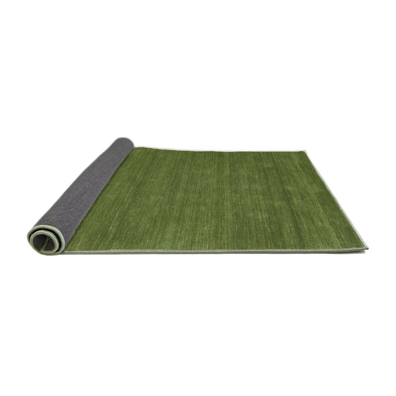 Tapis de zone vert contemporaine, Rond 8 pi