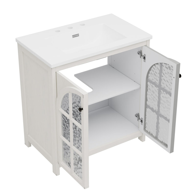 Meuble-lavabo Farmhouse, Blanc antique