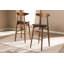 Tabouret de bar rembourré avec structure en bois massif