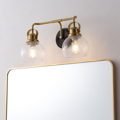 Gilbertson Metal/Seeded Glass Vanity Light