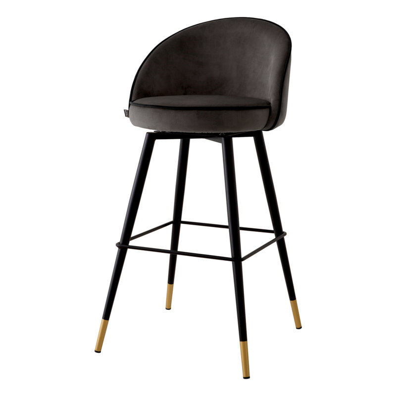Cooper Swivel Stool, Roche Dark Gray, Bar Stool (30.71" Seat Height)
