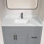 42 po Dosseret de meuble-lavabo en pierre d'ingénierie 4 po Éclaboussure de meuble-lavabo blanc Carrara