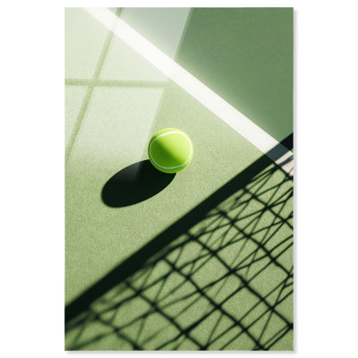 Balle de tennis, reproduction d'art acrylique Coastal Glam par Notoriart, prêt à accrocher, 10 x 15