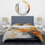 Ensemble de housse de couette en microfibre / polyester orange et orange-299244283