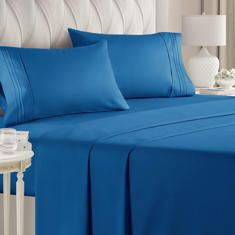Premium Cooling, Soft & Wrinkle Free Sheet Set - Ultra Soft & Premium Hotel Luxury Bed Sheet Set, Royal Blue