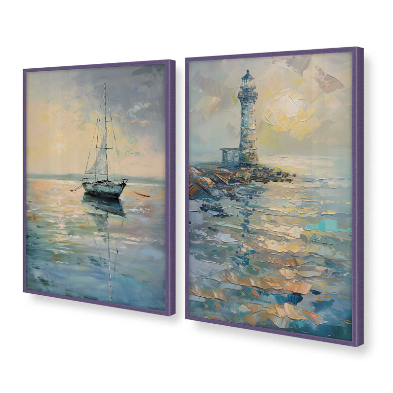 "Harbor Glow" par Golden Glow Interiors 2 - Pièces sur papier, Iris mauve, H 37 po x l 25 po