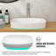 Lavabo de salle de bain semi-encastré en céramique 20 po x 15 po blanc - vasque de comptoir