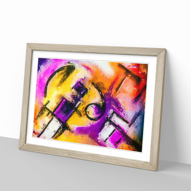 Abstract Vol.56 by S.Johnson - Single Picture Frame Print, 33cm H x 45cm W x 2cm D, Oak Framed