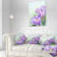 Crocuses regardant dans le ciel - coussin à imprimé floral