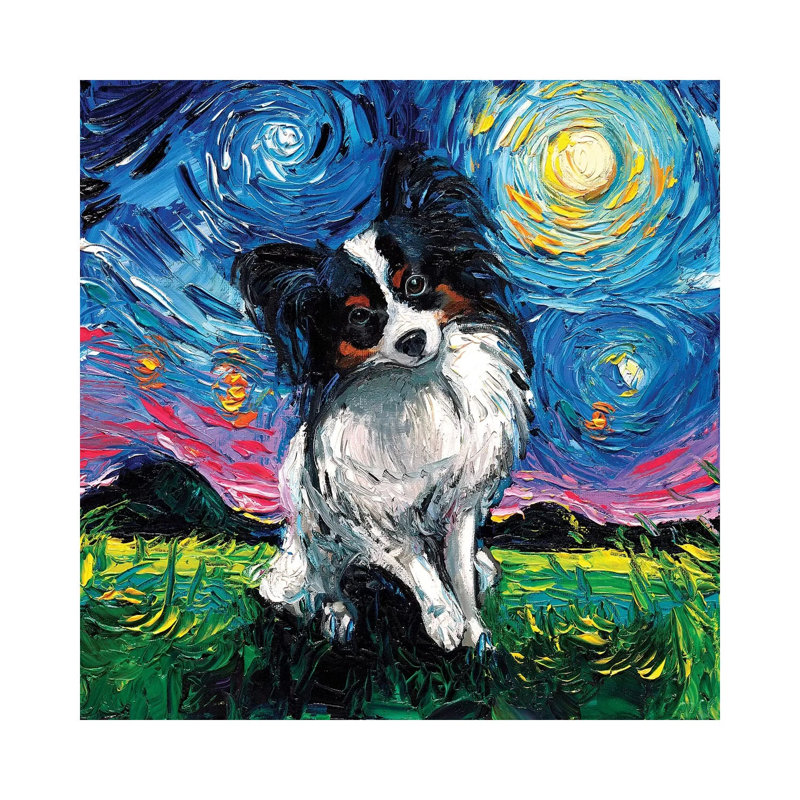 Papillon Night by Aja Trier - Wrapped Canvas Print, 30.48 cm H x 30.48 cm W