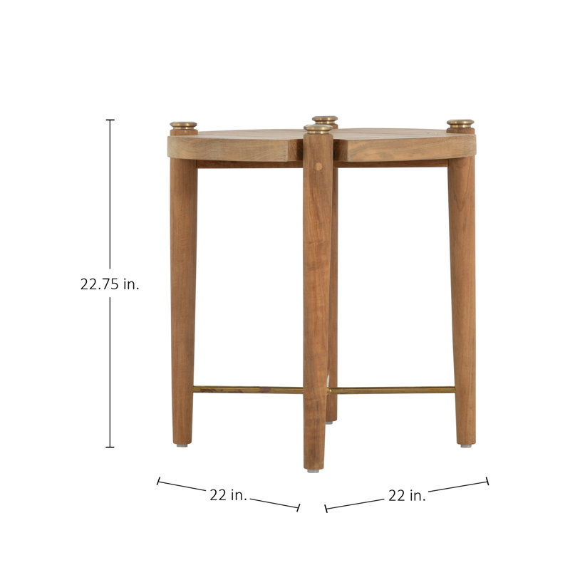 Pacifica Outdoor Round Teak Side Table