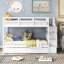Lit superposé Twintwin avec lit gigogne et bois massif blanc massif - Mobilier de chambre à coucher-699237089