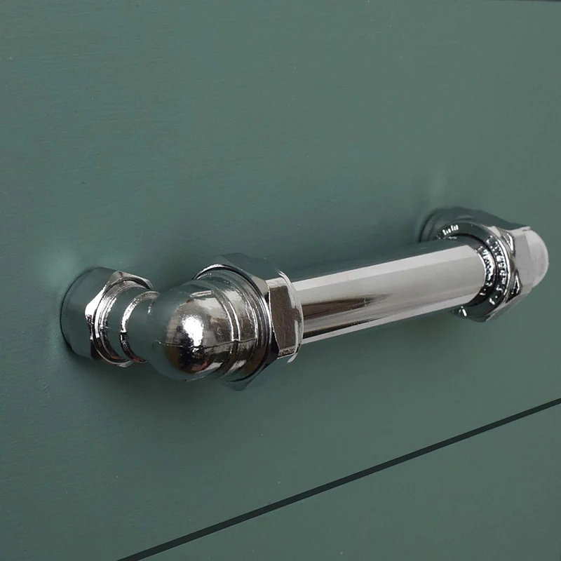 Chrome U Pull Industrial Bolted Detail