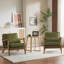 Fauteuil d'appoint Mid-Century avec accoudoirs lombaires Bruce-110957968