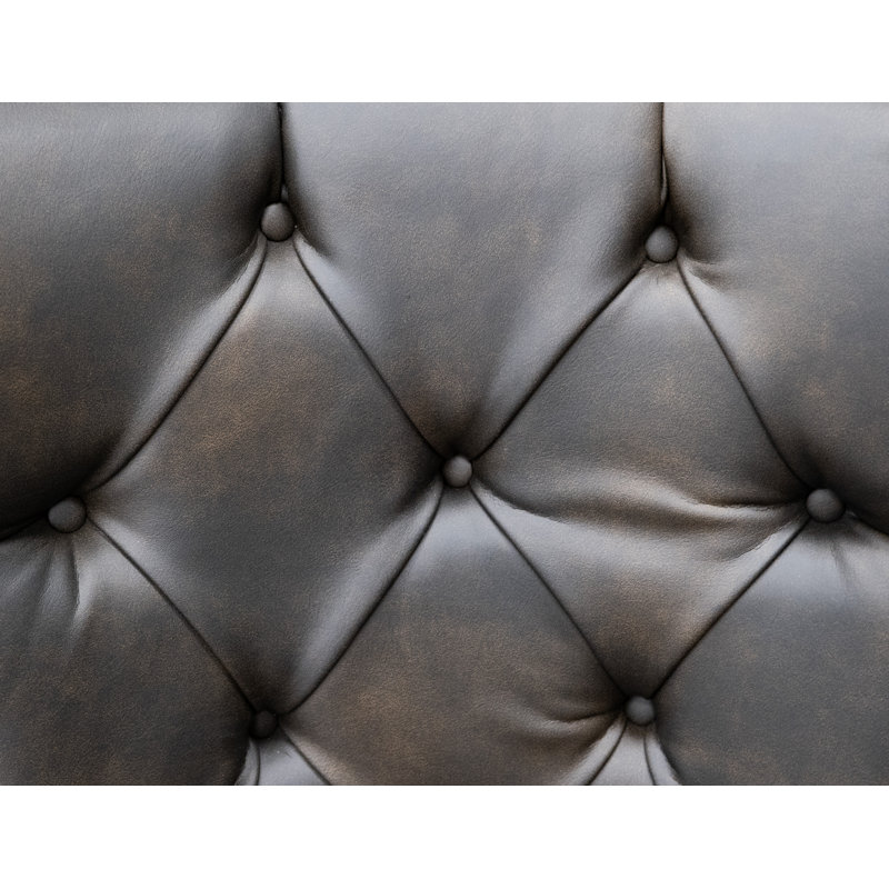 Chaise rembourrée Volkea, Noir