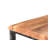 Live Edge Console Table with 4 Adjustable Stools, Made with Solid Wood and Metal, 82x22x36