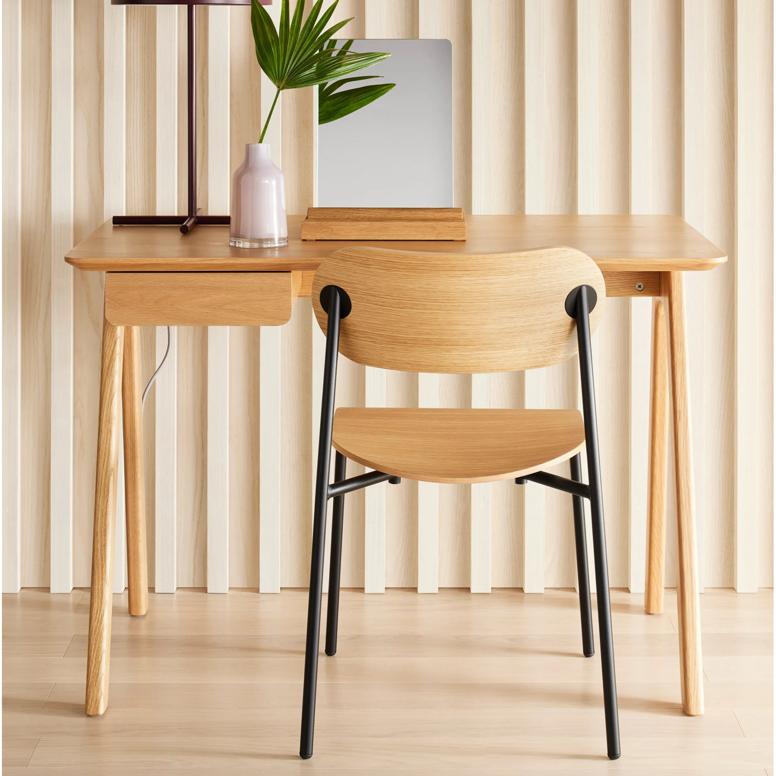 SideBySide Oak Dining Chair, White Oak