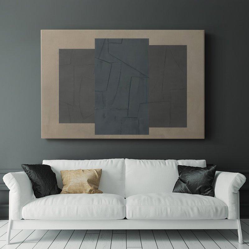 Soft Slate II -Gallery Wrapped Cavas, 12" H x 18" W