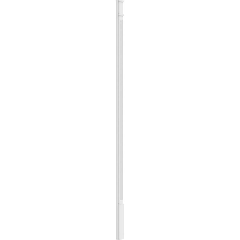 Pilastre cannelé en PVC (la paire), 4 po, Base et chapiteau décoratifs