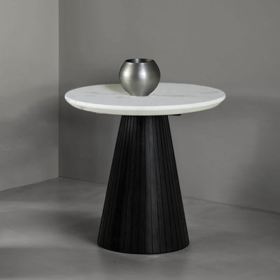 Sindal Contemporary Round End Table - Black