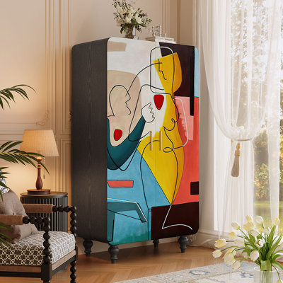 Armoire simple et moderne en bois massif