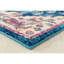 Tapis bleu à motif médaillon-26647300