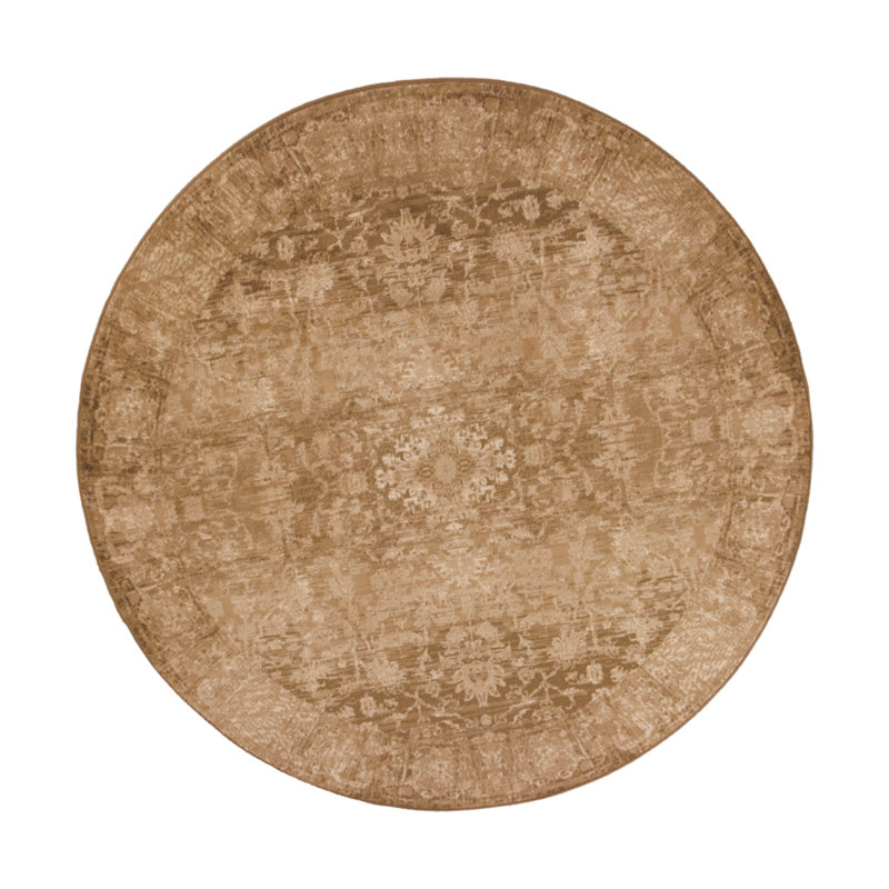 Mcnemar Beige Area Rug, Round 7'7"