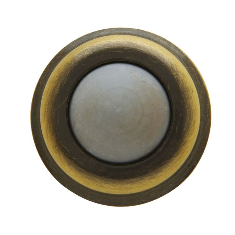 Brass Wall/Handle Bumper, Antique Brass