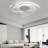 Codie 3- Light 21.3 Inches White Led Semi Flush Mount with Remote Control-2105347340-2017203055