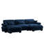 Canapé modulaire en U avec canapé-lit modulaire à deux places avec repose-pieds, canapé d'angle moderne à 3 places avec coussins de taille, coussins décoratifs et accoudoirs en forme de L, canapé convertible en forme de L-777301304-777301306