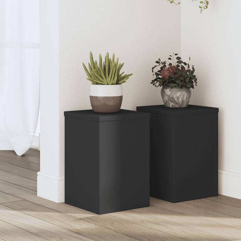 Plant Stand - Set of 2, 30cm H x 20cm W x 20cm D, Black