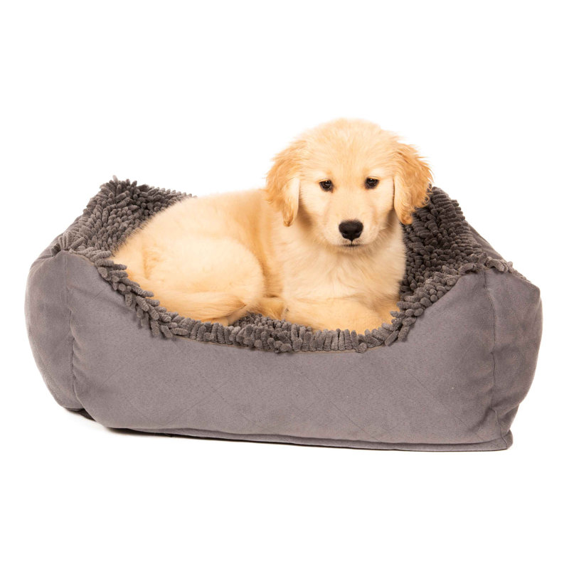 Lit pour animaux en polyester DGS Pet Products, L 20 po x P 22 po x H 8 po, Petit, Gris froid
