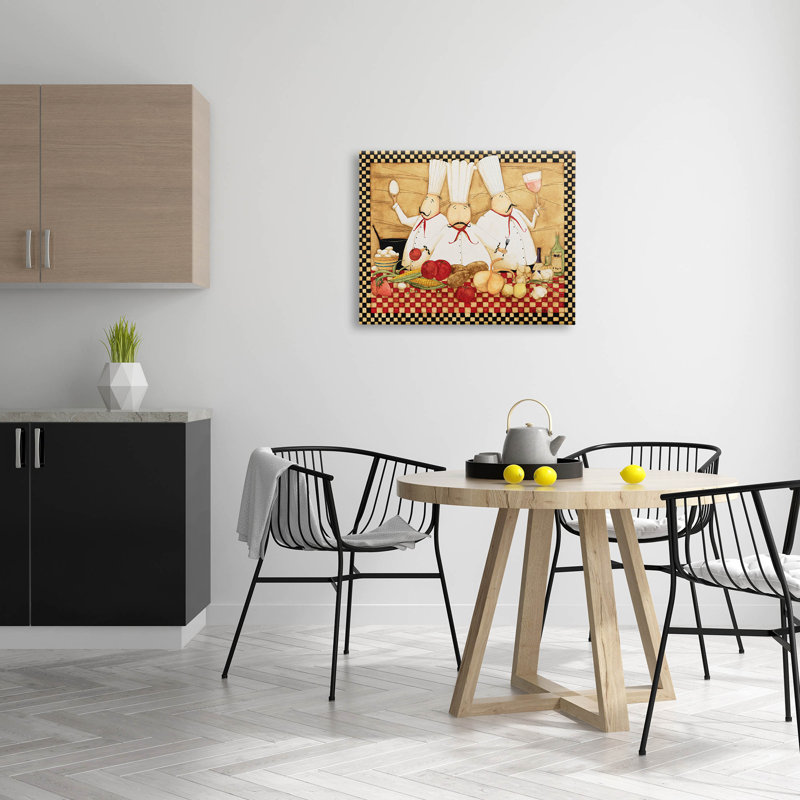 Art rétro sur toile de cuisine à carreaux par Dan Dipaolo, H 24 po x l 30 po x P 1,5 po, Toile tendue