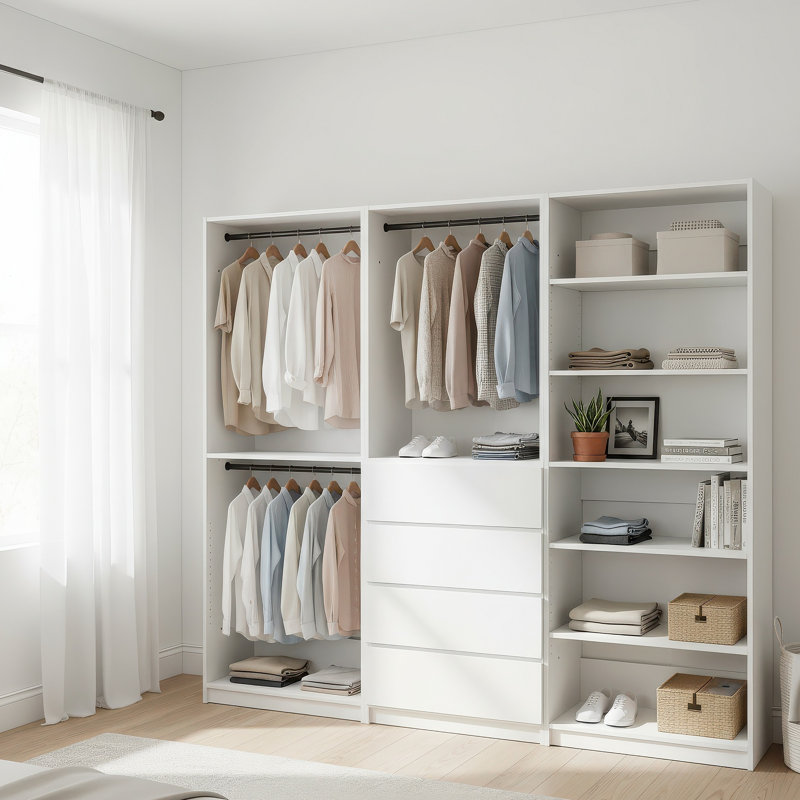 Système de garde-robe autoportant en bois