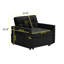Fauteuil inclinable convertible, dossier réglable, velours noir, convient aux cinémas maison, facile à assembler, lit fonctionnel, design 3 en 1, cinéma-1006959709