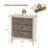 26” Carved Wooden Nightstand, Three Drawers Dressing Table