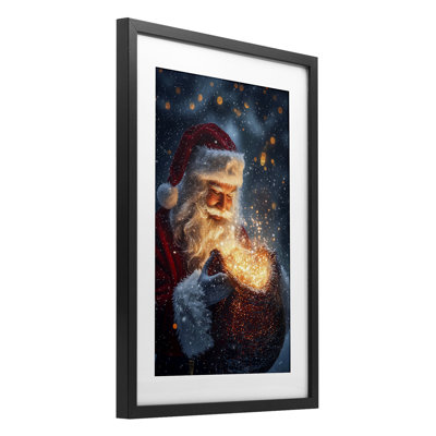 «Santa's Bag of Magic», reproduction encadrée sous verre, design par Franklyn Gregory