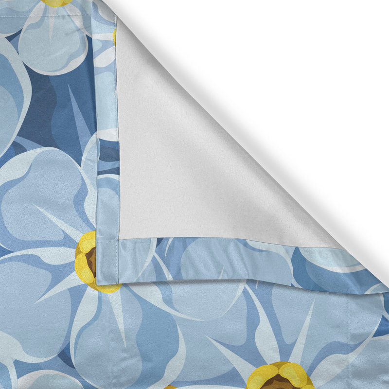 Doraville Polyester Semi Sheer Curtain Pair, 140cm W x 175cm L