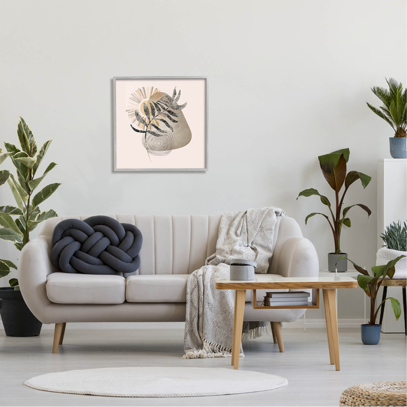 Art moderne sur bois de feuilles de bohème moderne par Lil 'Rue, H 24 po x l 24 po x P 1,5 po, Estampe numérique Farmhouse