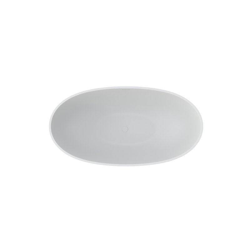 55" Premium Solid Surface Deep Soaking Bathtub
