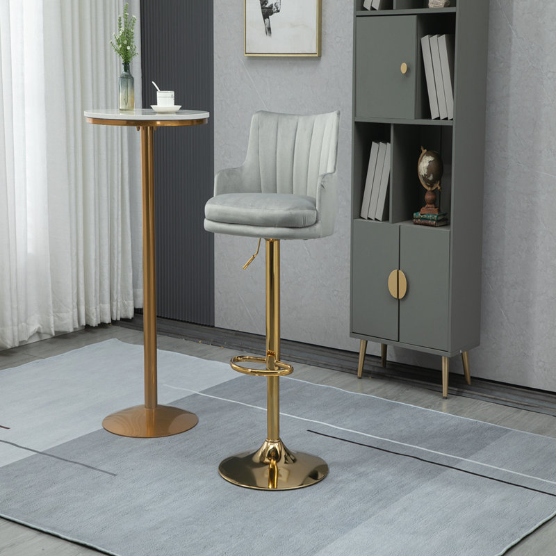 Tabouret pivotant à hauteur réglable, Gris