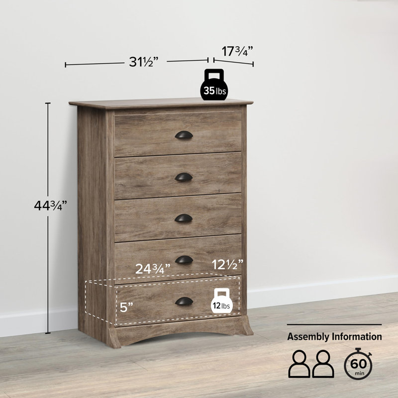 Grande commode à 5 tiroirs Wahhaj