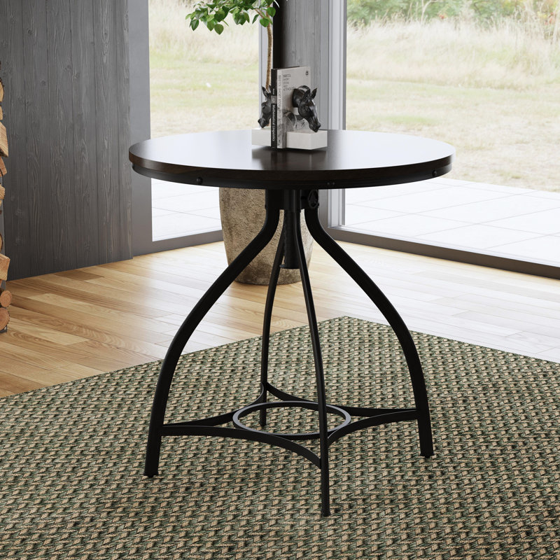 Kerome Round Adjustable Bar Table, Gris