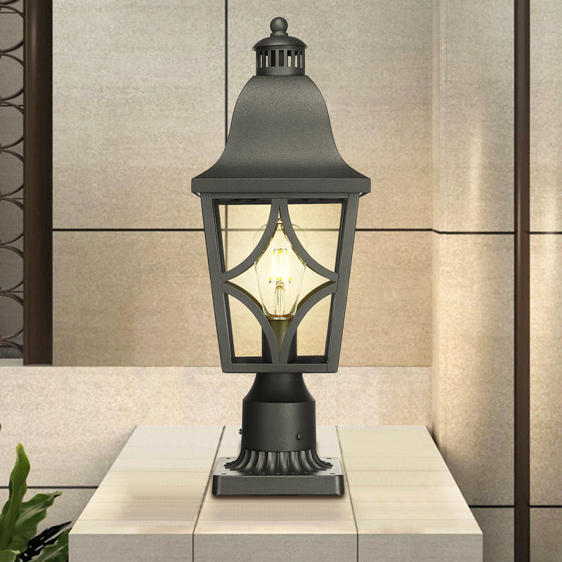 Outdoor Post Lights Lamp Post Light Fixture, Waterproof Aluminum Housing With Glass, Fence Post Deck Lighting For Garden, Patio, Pathway