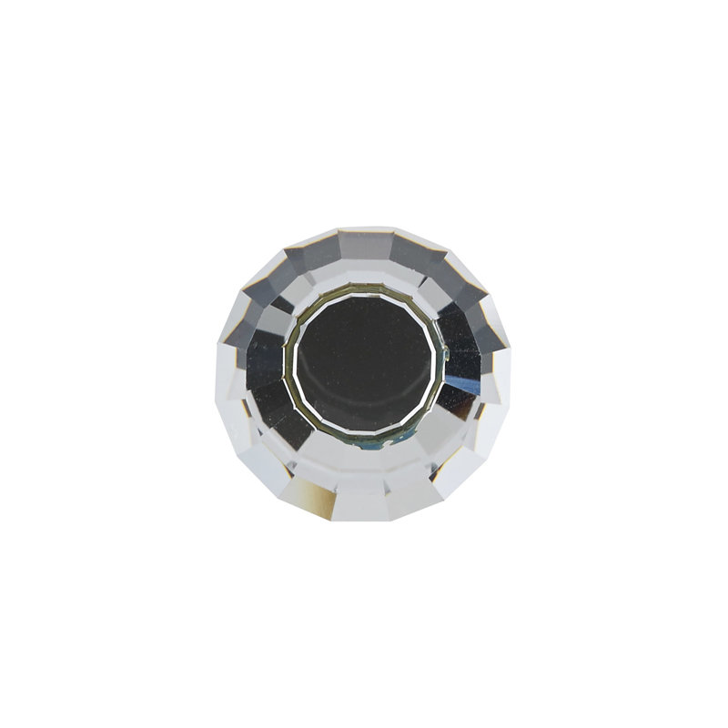 Swarovski Crystal Collection 3/4" Diameter Conical Knob, Brass & Clear
