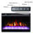 Anoushka TV Stand for TVs up to 78" with Electric Fireplace Included, Glass door-1655520489