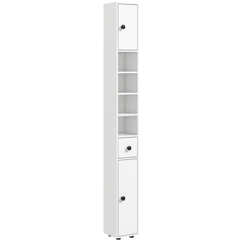 Armoire de rangement polyvalente pour salle de bain spacieuse et organisée.